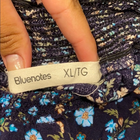 Boho Blue Floral - Flowy pants - Picture 4 of 4